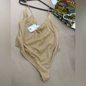 H&M gold bodysuit